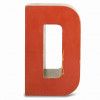 Wooden letter "D"